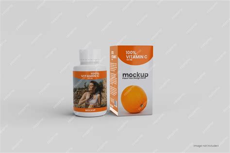 Premium PSD | Plastic supplement bottle mockup