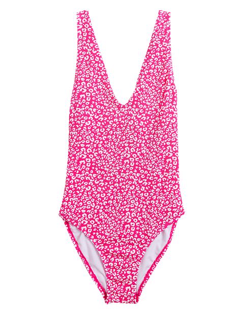 Buy Printed Ribbed Swimsuit at Marks & Spencer
