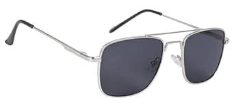 Buy AISLIN Polarized Square Sunglasses for Men and Women (Black Lenses ...