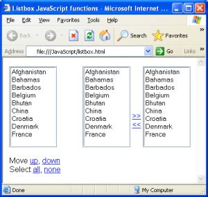 Image result for JavaScript Move List Code