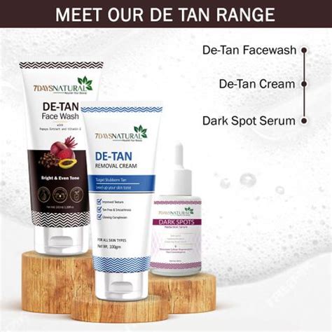 7days natural DeTan Face wash for tan removal and instant glow, Infused ...