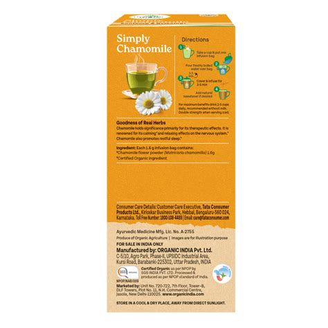 Simply Chamomile Tea bags – Organic India