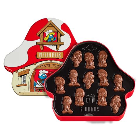 Amazon.com: Neuhaus Belgian Chocolate – Chocolate Smurfs Mushroom House ...