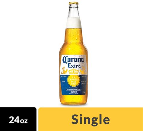 Corona Extra Mexican Lager Beer, 24 fl oz Bottle, 4.6% ABV - Walmart ...