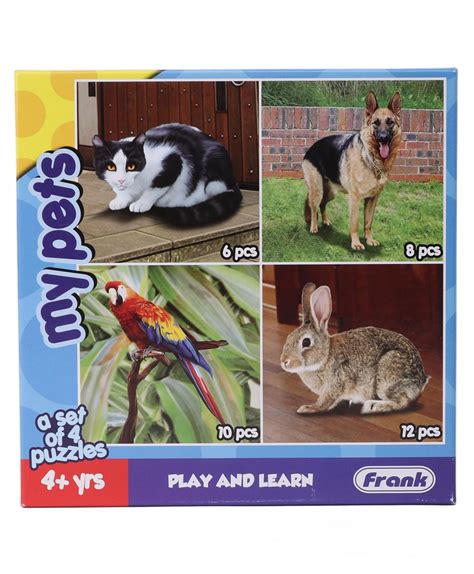 Frank My Pets Jigsaw Puzzle Multicolor Set of 4 - 36 Pieces – Kidsinfy.in