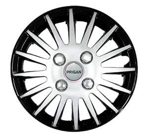 Prigan Black Silver 14 Inch Wheel Cover (Available in 12,13,14,15,16 ...