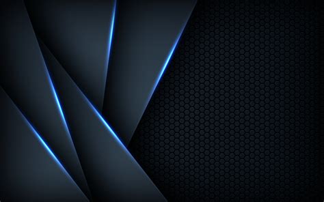 Dark abstract blue light background gradient shapes. navy blue hexagon ...