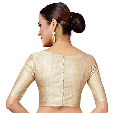 Buy Studio Shringaar Women's Silk Elbow Length Sleeves Blouse (S2168 ...