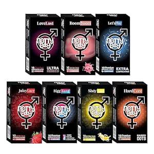 Buy NOTTY BOY Combo Condom Pack - Extra Time, Ultra Ribbed, Raised Dots ...