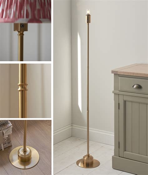 Traditional Design USB Rechargeable Floor Lamp - Brushed Brass