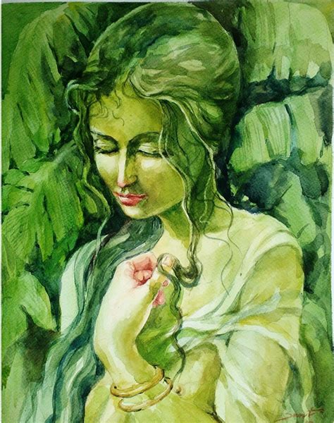 Radhika by sarat shaw portrait figures water painting – Artofit