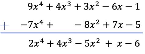 Image result for Subtracting Polynomials Examples