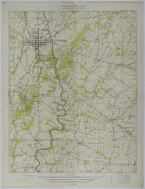Map of the Area Around Gettysburg, Pennsylvania | Harry S. Truman