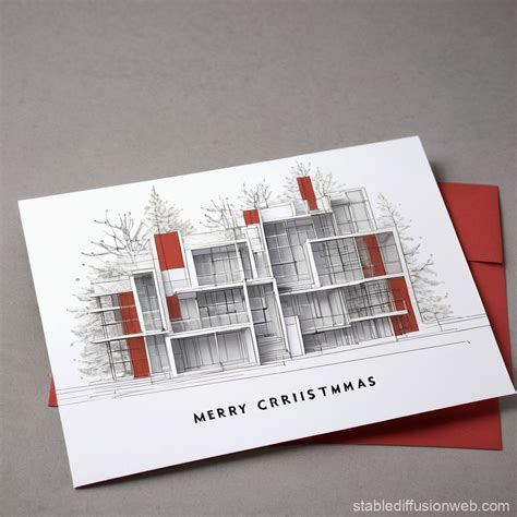 Modern Architect Christmas Card Design | Stable Diffusion Online