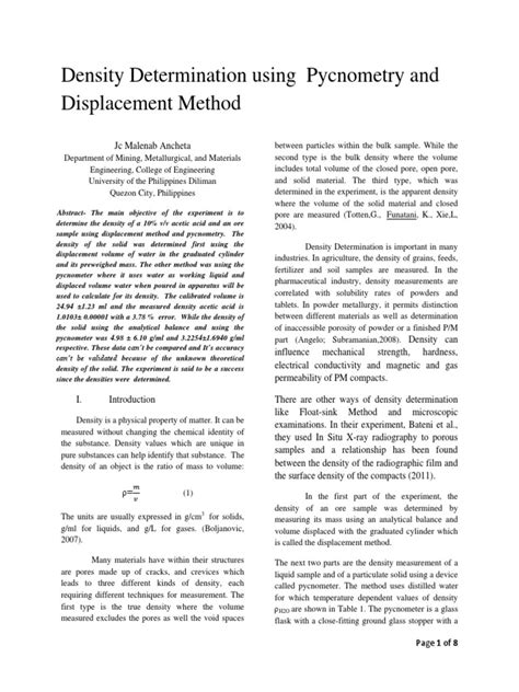 Image result for Pycnometer Density User Manual