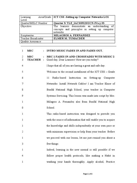 How to Make Script in ICT Subject 的图像结果