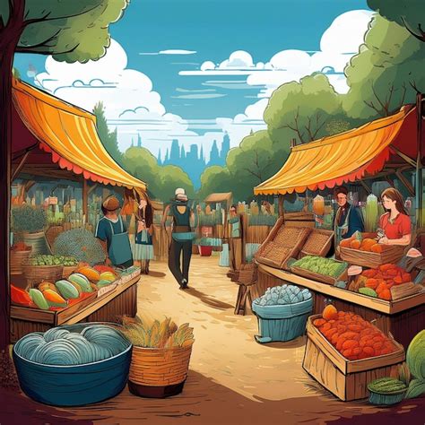 Shopping in the Market Cartoon 的图像结果