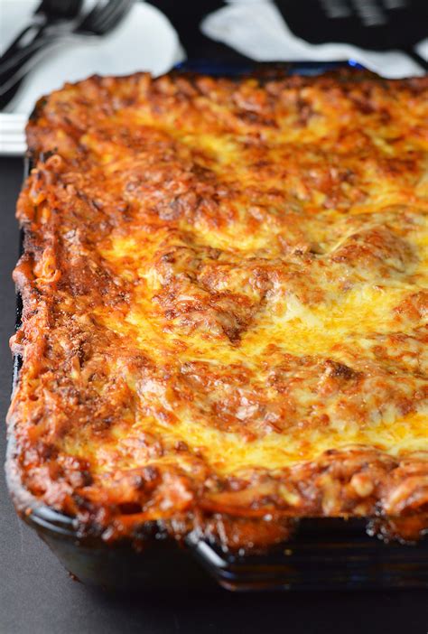 Cheesy beef lasagna   Friday is Cake Night