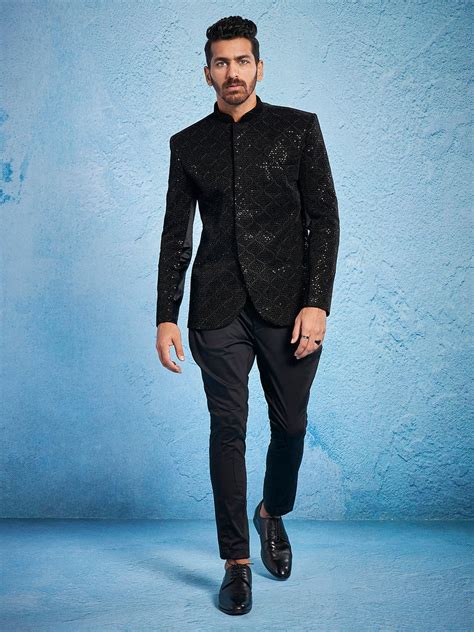 Men's Black - Jodhpuri Pyjama Set – vastramay