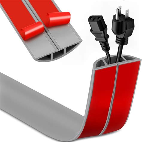 Amazon.com: 6ft Floor Cord Cover,Cord Hider Floor Gray,Extension Cable ...