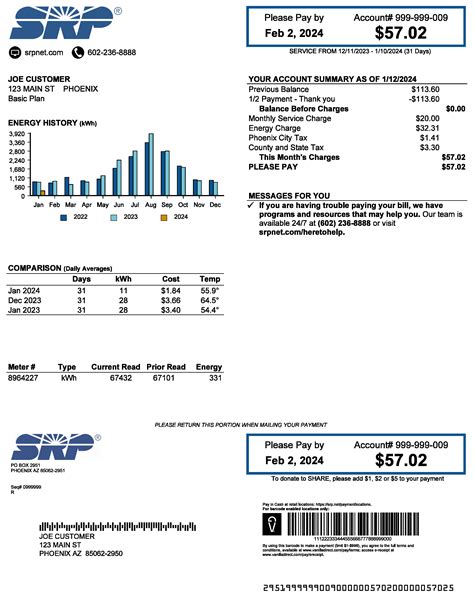How to read your residential electric bill | SRP