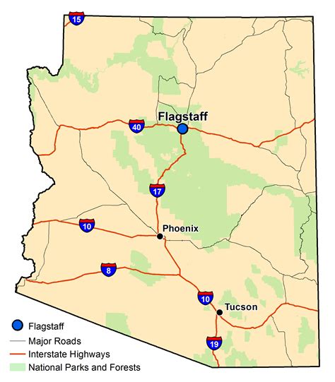 Map Of Flagstaff Az Area