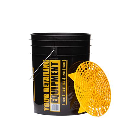 Work Stuff Detailing Bucket Black - Rinse + Separator Yellow – The ...