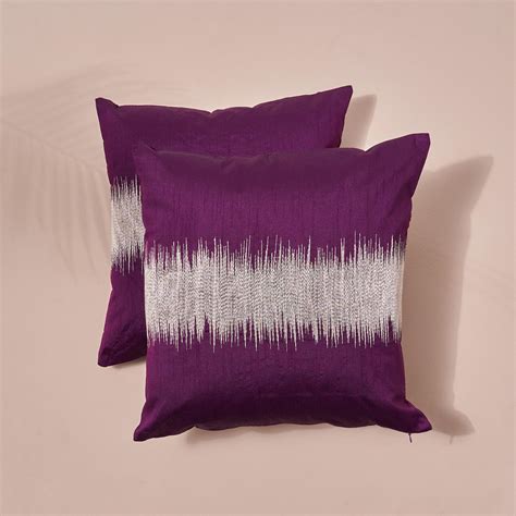 Buy Adam Set of 2 Embroidered Cushion Covers - 40x40cm from Home Centre ...