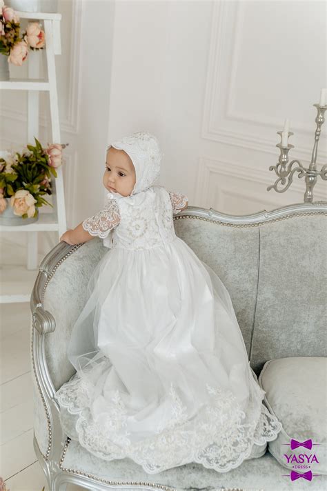 White Baptism Dress Baby Girl Christening Gown Baby Blessing - Etsy
