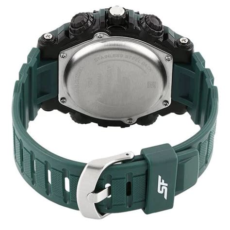 SF Xtreme Gears Quartz Digital Analog Digital Black Dial Green Plastic ...