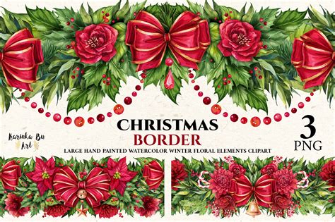 Flower Christmas Border Clipart at Rick Lewis blog
