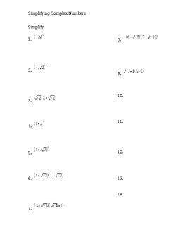Image result for Simplifying Complex Numbers
