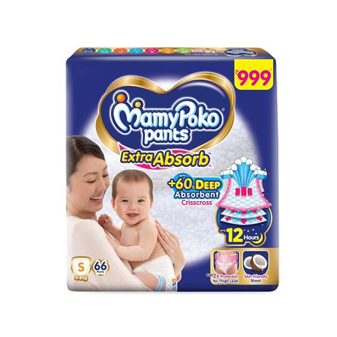 Buy MamyPoko Pants Extra Absorb Baby Diapers, Small (S Size) | 4-8 kg ...