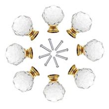 JP Hardware Shwetail Crystal Glass Cabinet Golden Knobs (Rose Gold ...