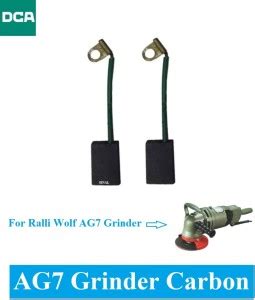 SINAL Carbon Brush Set (DCA Make) For Ralli Wolf Grinder Model AG7 (CR8 ...
