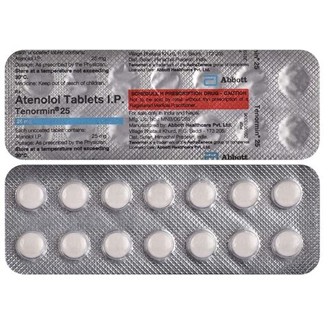 Tenormin 25 - Strip of 14 Tablets : Amazon.in: Health & Personal Care