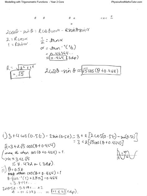 Modelling with Trigonometric Functions II 的图像结果