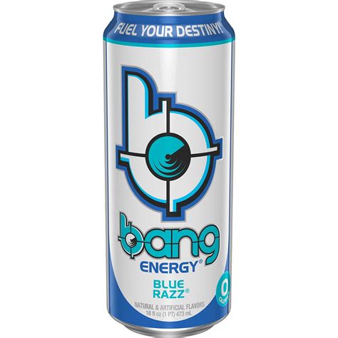 Pack of 2 Bang Energy Drink - Blue Razz, 16 oz (Package May Vary ...