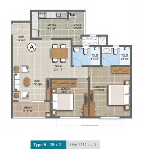 Purva Palm Beach - Floor Plans