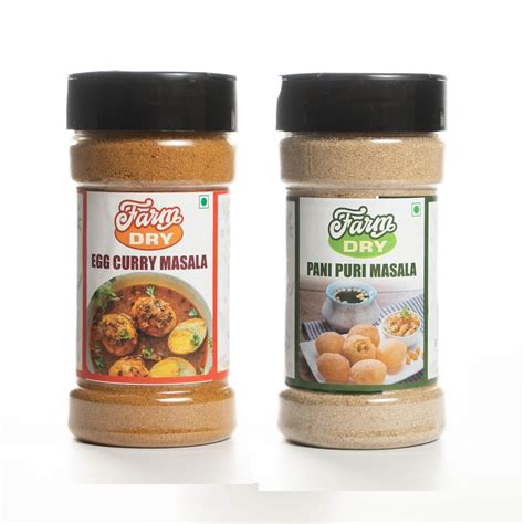 Farm Dry Egg Curry Masala 100 gm + Pani Puri Masala 100 gm | Taste of ...