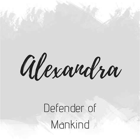 Alexandra Meaning English at James Silvers blog