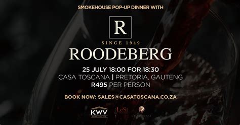 Smokehouse Pop-up dinner with Roodeberg wines, LeSi Restaurant ...