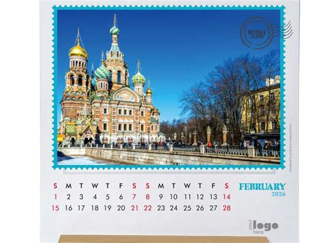Wooden Base Square Calendar 2026 | Premium Desk Calendar Online | Printo