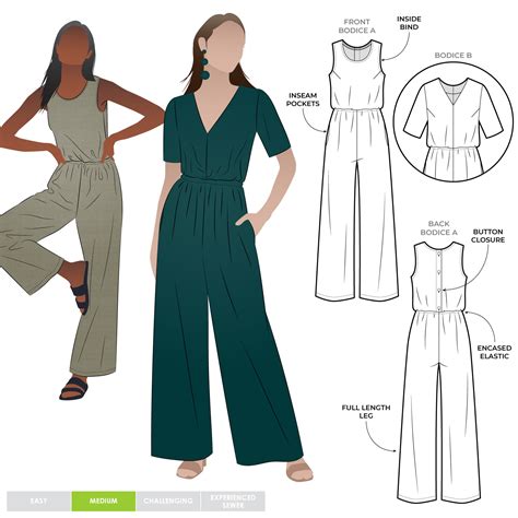 Shannon Jumpsuit Sewing Pattern – Casual Patterns – Style Arc