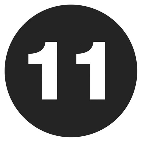 White, 11, Labels,Number 11,2" Circle - 51CH10|DL6779 - Grainger