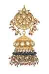 Buy Gold Plated Kundan Embellished Cutwork Jhumkas by Maisara Jewelry ...