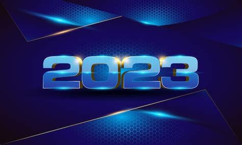 3d blue beautiful background design of 2023 | Premium Vector