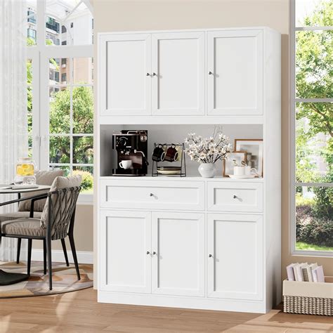 Amazon.com: BOTLOG 72" Kitchen Pantry Cabinet, Kitchen Hutch with ...