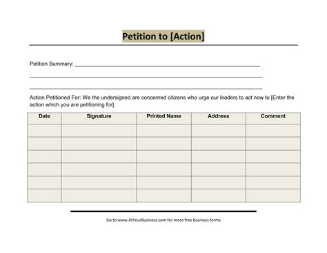 Free Printable Petition Templates [Word, PDF, Google Docs] +Forms