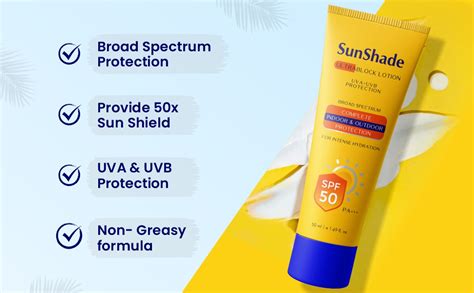 Leeford Sunshade Ultra Block Sunscreen Spf 50 Pa+++ Lotion For Face ...